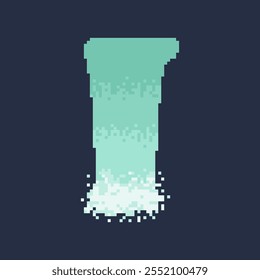 frische Streaming-Wasserfall-Pixelart