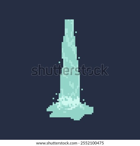 fresh streaming waterfall pixel art