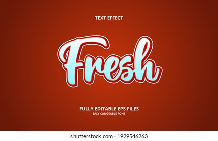 fresh style editable text effect