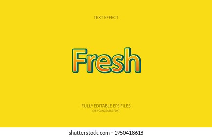 fresh style editable text effect