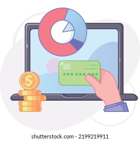 Fresh style of financial elements stickers