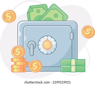 Fresh style of financial elements stickers