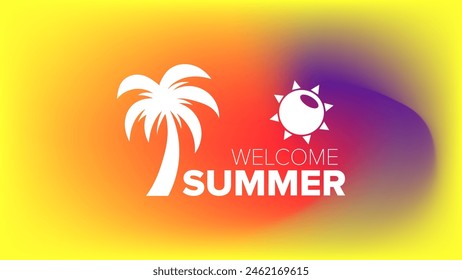 fresh summer background theme design. vector illustration. hd layout, brochure, banner, poster, greeting card template
