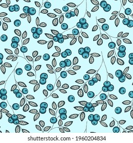 fresh summer charming blueberry pattern