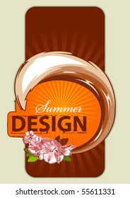 Fresh summer design. Background for your text. Retro style. Vector illustration.