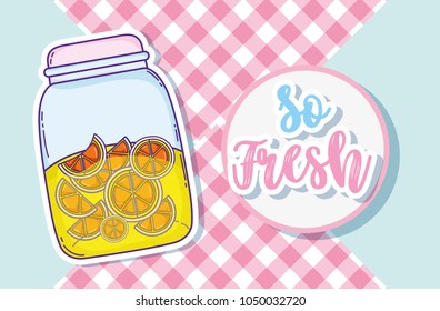 So fresh summer juice cartoon
