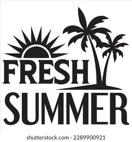 Fresh Summer t-shirt design vector file