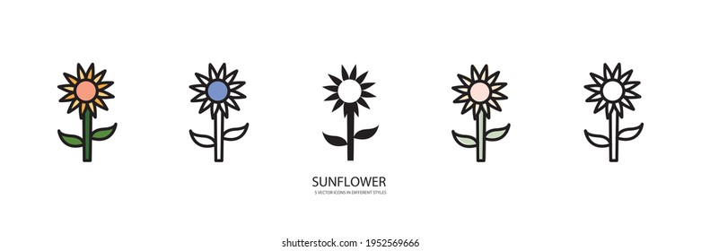 frisches SUNFLOWER-Vektorsymbol