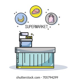 fresh supermarket products and nutrition food