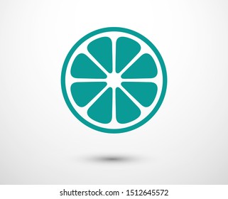 Fresh symbol, Citrus icon, Fruit vector icon. lemon or orange, Vitamin C. Grapefruit