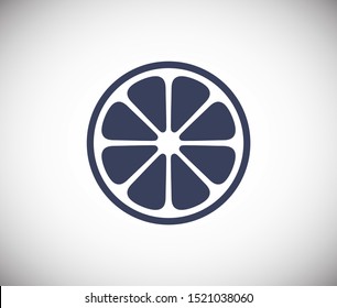 Fresh symbol, Citrus icon, Fruit vector icon. lemon or orange, Vitamin C. Grapefruit