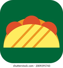 Fresh taco, illustration, vector on a white background.
