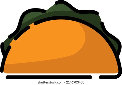 Taco fresco, ilustración, vector sobre fondo blanco.