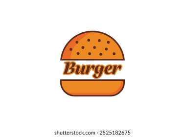 Fresh and Tasty Burger logo design template, Fast food logo, Vector illustration