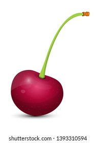 Fresh and tasty cherry vector design illustration isolated on white background