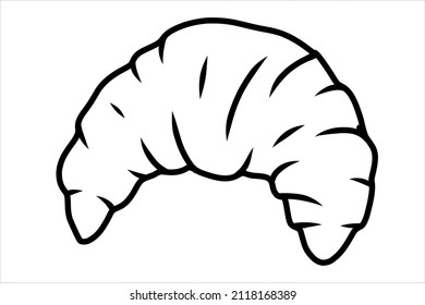 Fresh tasty croissant icon - vector illustration on white