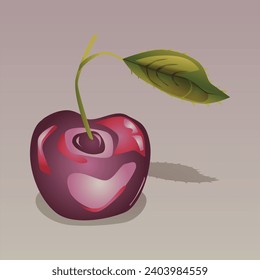 Fresh and Tasty Red Cherry illustration