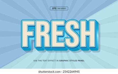 Fresh text effect, editable text effect style