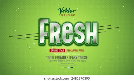 Fresh text effect, editable text effect template