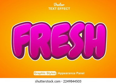 efecto de texto fresco con estilo gráfico y modificable.
