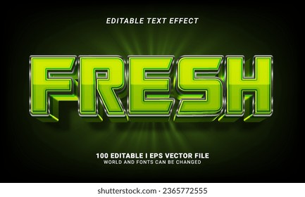 estilo gráfico de efecto de texto fresco