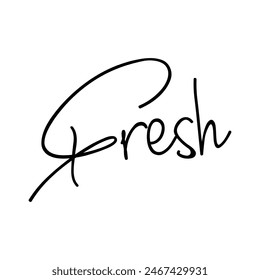 fresh text on white background.