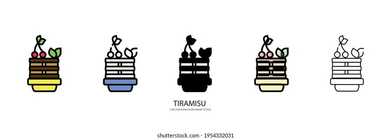 fresh Tiramisu vector type icon