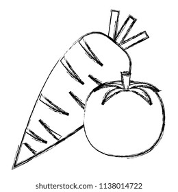 fresh tomato and carrot