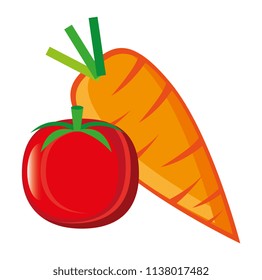 fresh tomato and carrot