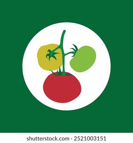 Fresh Tomato Icon for Culinary and Nutrition Themes