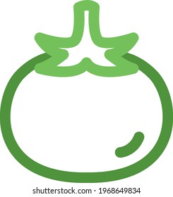 Fresh tomato, icon illustration, vector on white background