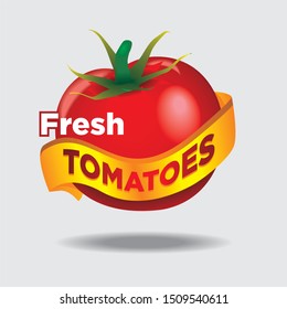fresh Tomato isolated on white.