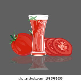 fresh tomato juice vector image