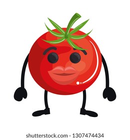 fresh tomato kawaii character