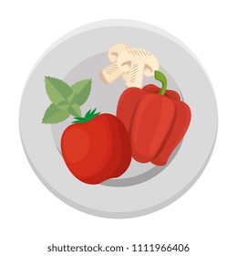 fresh tomato and peper healthy food