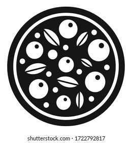 Fresh tomato pizza icon. Simple illustration of fresh tomato pizza vector icon for web design isolated on white background