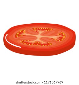 fresh tomato slice healthy food