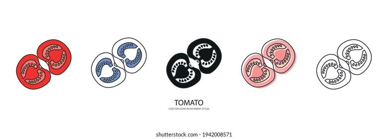 fresh tomato vector type icon