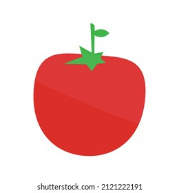 Fresh tomatoes. Red vegetables. Vectors.