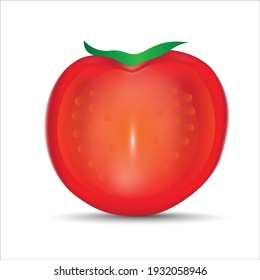 Fresh tomatoes vegetables on white background  vector illustration design