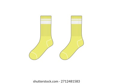 Ilustraciones vectoriales de calcetines frescas y de moda para animar tus proyectos. Desde estilos cómodos e informales hasta diseños deportivos y enérgicos. Escalabilidad ilimitada y colores vibrantes.