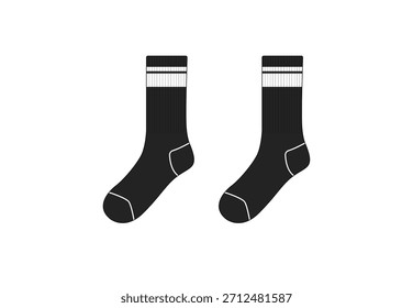 Ilustraciones vectoriales de calcetines frescas y de moda para animar tus proyectos. Desde estilos cómodos e informales hasta diseños deportivos y enérgicos. Escalabilidad ilimitada y colores vibrantes.
