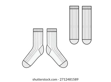 Ilustraciones vectoriales de calcetines frescas y de moda para animar tus proyectos. Desde estilos cómodos e informales hasta diseños deportivos y enérgicos. Escalabilidad ilimitada y colores vibrantes.