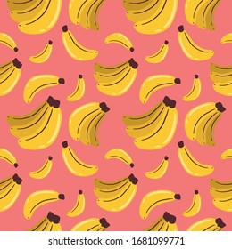 fresh tropical fruits summer vector pattern