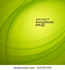 Fresh tropical green abstract random wave smooth curved line geometric elegant background template vector illustration. Futuristic dynamic flow light gradient texture summer decoration deep effect