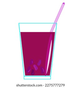 Fresh tropical juices squeezed from fruits .A variety of fresh fruits and juices. Vector illustration of the vegetarian menu.
