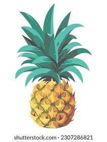 Fresh tropical pineapple fruit for healthy eating isolated