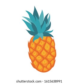 fresh tropical pineapple fruit icon vector illustration design