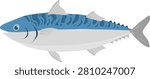 fresh tuna fish illustration background