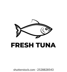 fresh tuna logo design concept idea vintage style